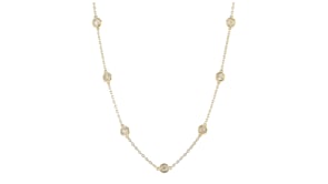 2.00 ct. t.w. Bezel-Set Diamond Station Necklace in 18kt Gold Over Sterling