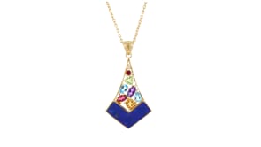 1.69 ct. t.w. Multi-Gemstone Pendant Necklace in 18kt Gold Over Sterling