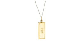 14kt Yellow Gold Bar Pendant