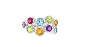 2.40 ct. t.w. Multi-Gemstone Bubble Ring in Sterling Silver