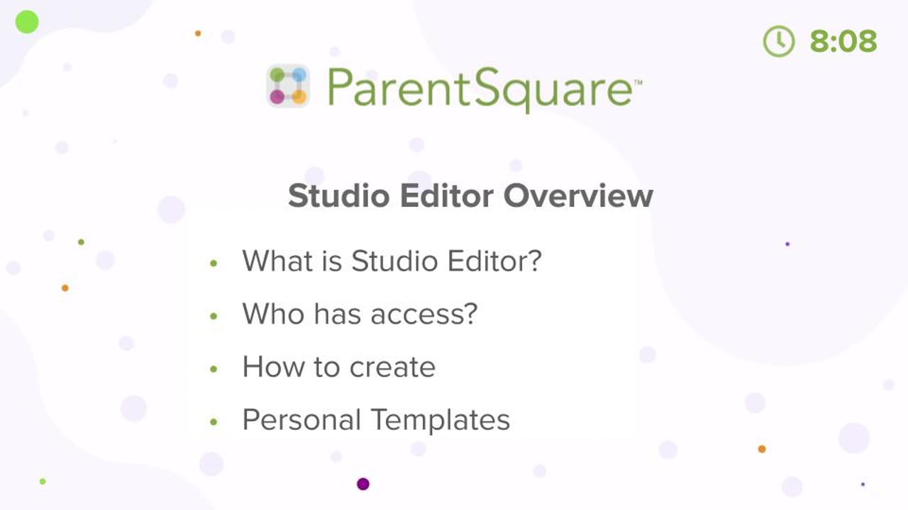 Studio Editor Overview