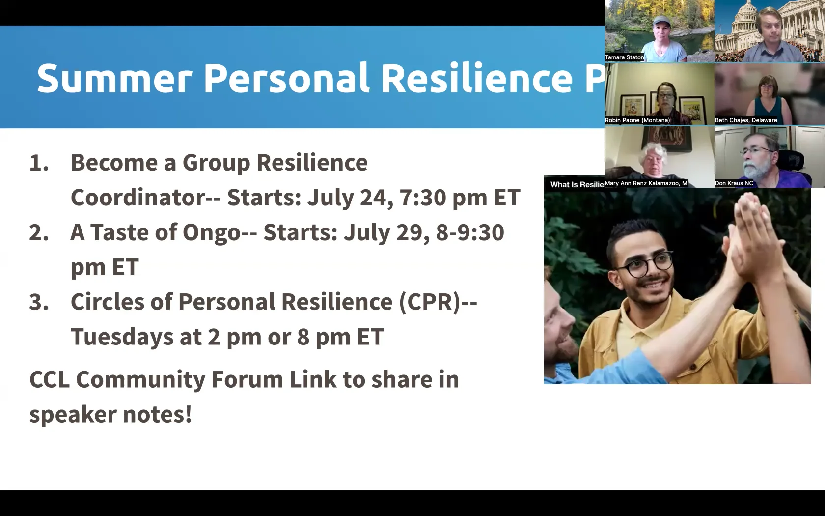 CCL's Summer 2024 Resilience Programs Overview on Vimeo