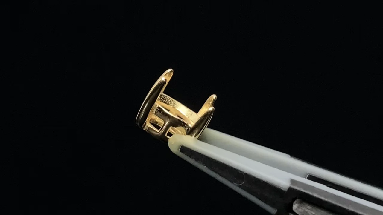 シルバー925 空枠 ラウンドファセットカット6mm 【カン無し】 18KGP 1
