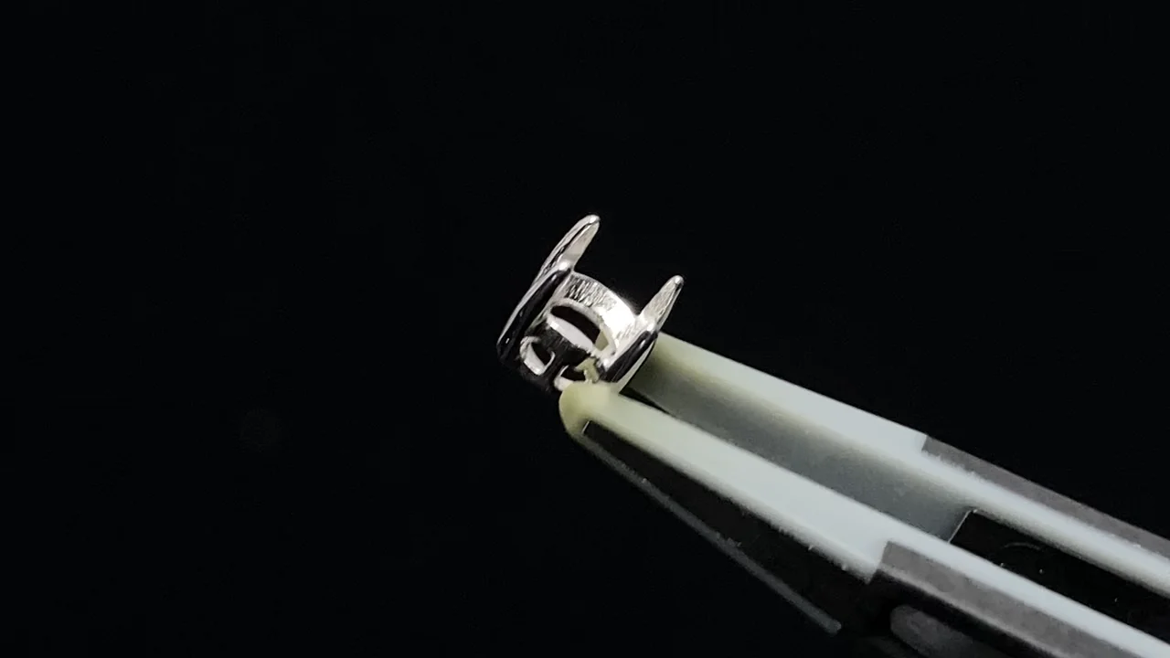 動画】Silver925 空枠 ラウンドファセットカット4mm 【カン無し