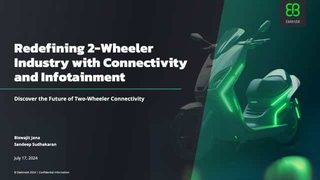 The software-defined two-wheeler: Redefining the industry with connectivity and infotainment