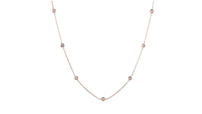 20 ct. t.w. Diamond Station Necklace in 14kt Rose Gold
