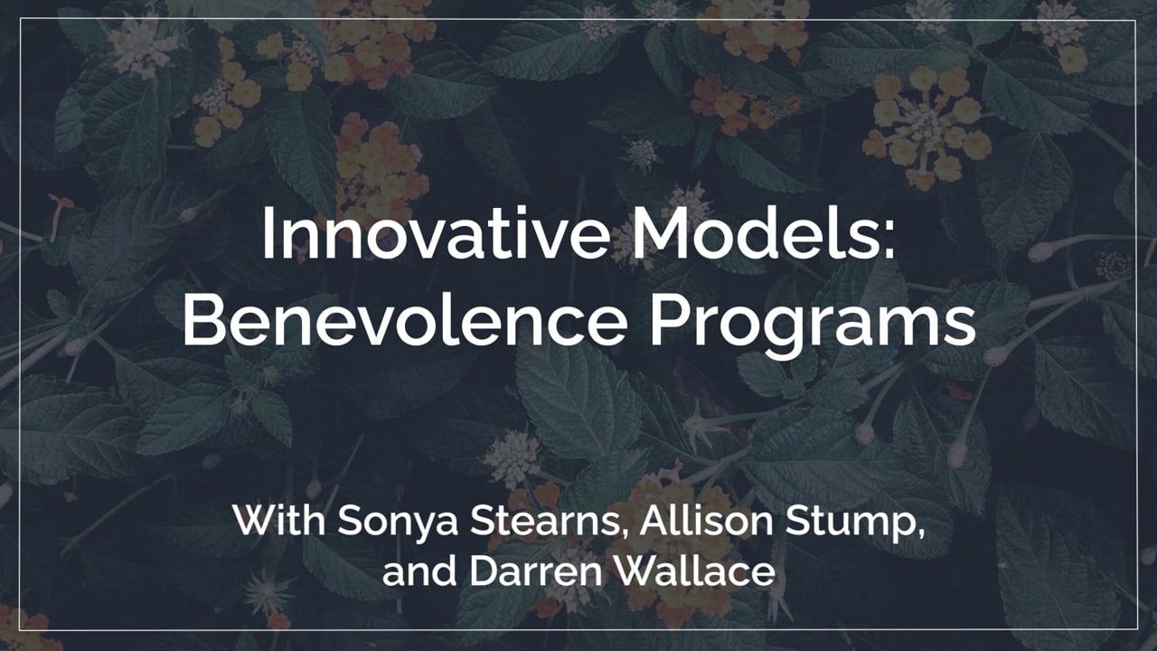 Benevolence Programs (Innovative Models)