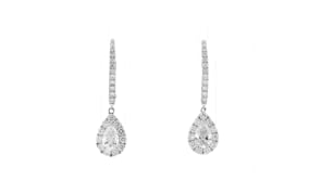 2.10 ct. t.w. Lab-Grown Diamond Drop Earrings in 14kt White Gold