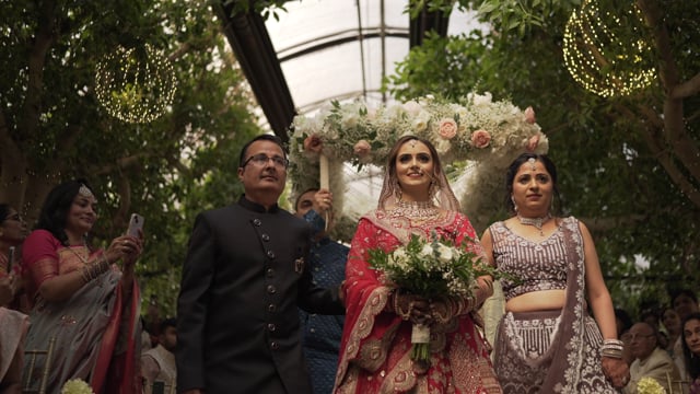 Still from Divya & Krunal next day edit by Happy Soul Films, Toronto wedding videographers