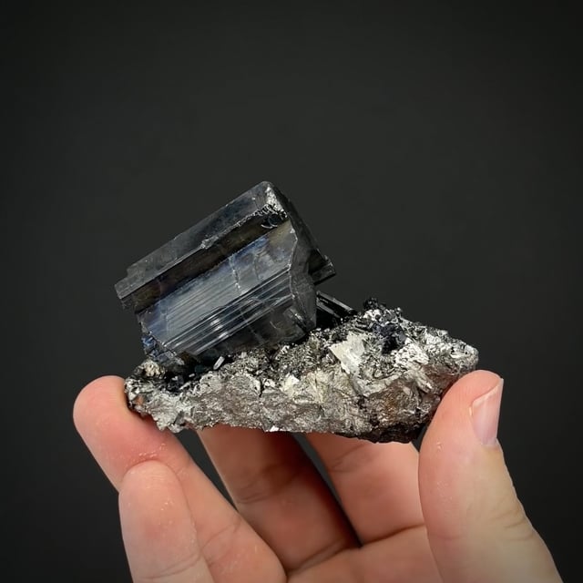 Bournonite on Arsenopyrite and Wolframite