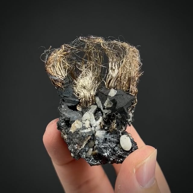Silver on Acanthite | Imiter mine, Tinghir Prov., Drâa-Tafilalet Region ...