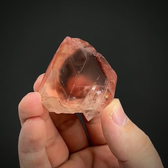 Pink Fluorite (Spinel Twinned gem crystal)