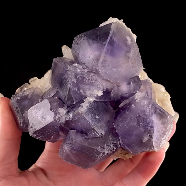 Shangbao Fluorite with Quartz – UV Reactive Collector’s Specimen