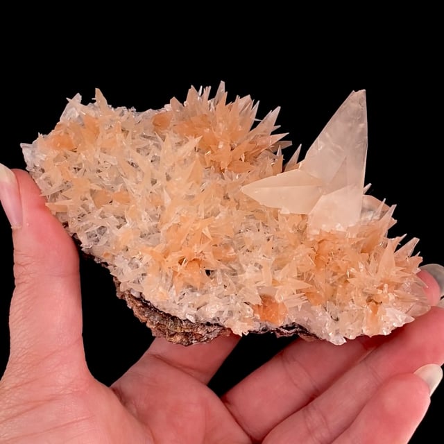 Calcite (twin) with Hematite inclusions