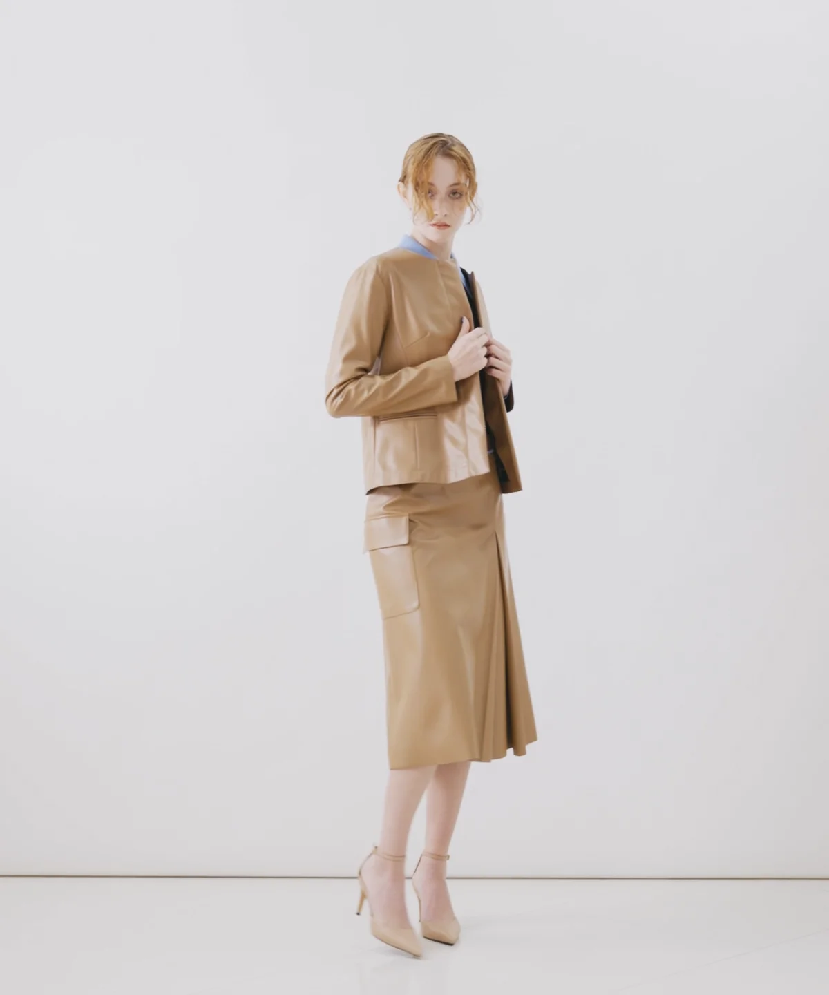 Sov. / フェイクレザーノーカラージャケット OUTERS Night STORE Sov. / フェイクレザーノーカラージャケット OUTERS Night STORE