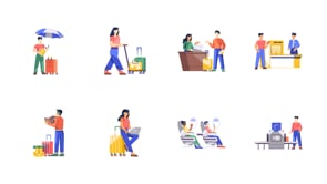 Airline Booking Illustrations, a Person Illustration by Vectors Market (Thumbnail 8 of 8)