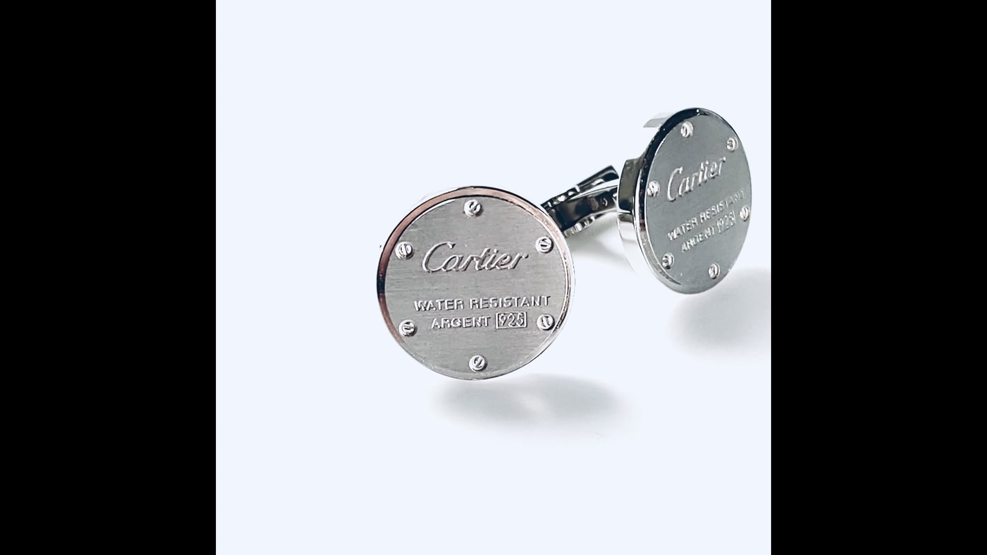 Cartier Sterling Silver Cufflinks Water Resistant Argent 5101AH at