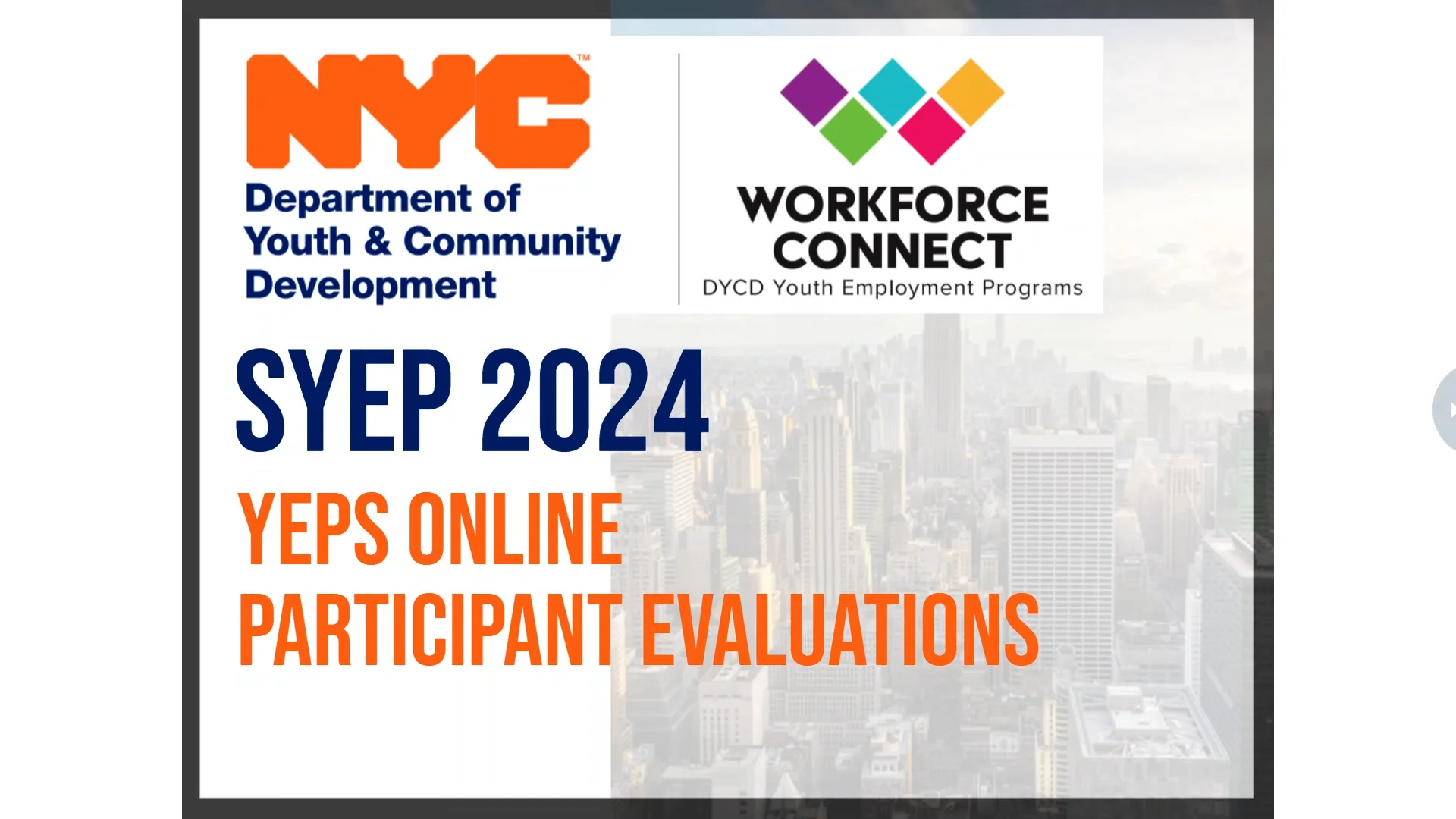 NYC SYEP - Digital Participant Evaluation Tutorial | Videos & Movies on ...