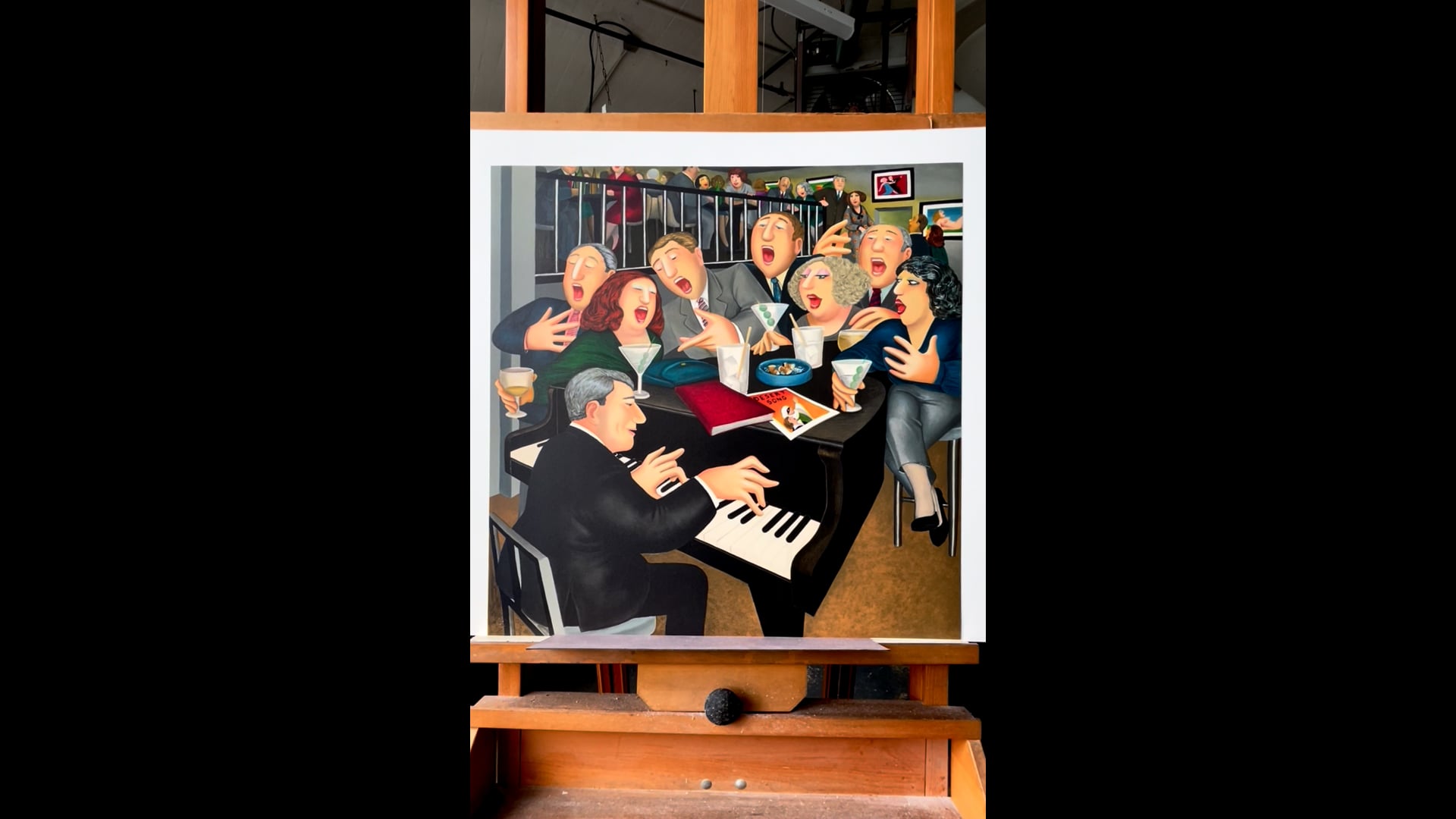 Beryl Cook - BIG OLIVES, LITTLE OLIVES Lithograph Piano Bar