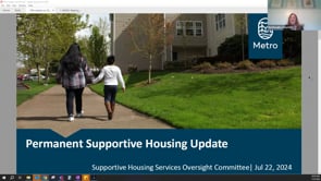 Supportive Housing Services Oversight Committee meeting, July 22, 2024 on Vimeo