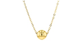 Italian 14kt Yellow Gold Bead Necklace