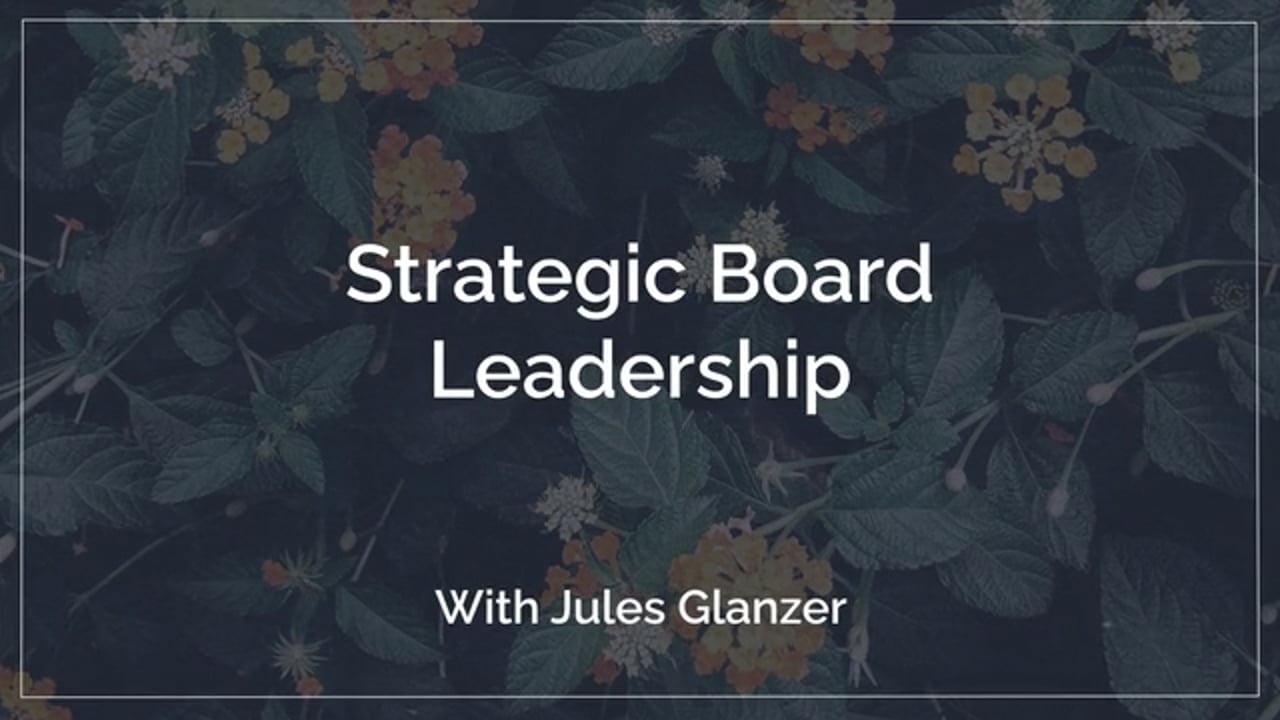 Strategic Board Leadership
