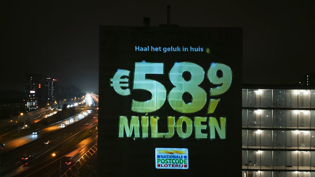 Postcode Loterij – Nachtelijke Projectiecampagne