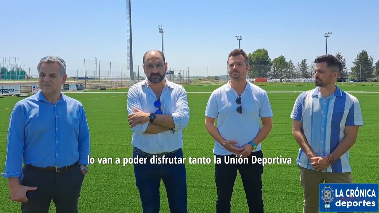 Visita a las obras de los campos de césped artificial anexos al Municipal.