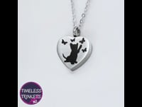 Cat and Butterfly Keepsake Memorial Necklace