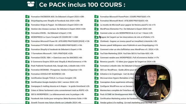 vous fournir 100 cours indispensable en marketing et intelligence artificielle