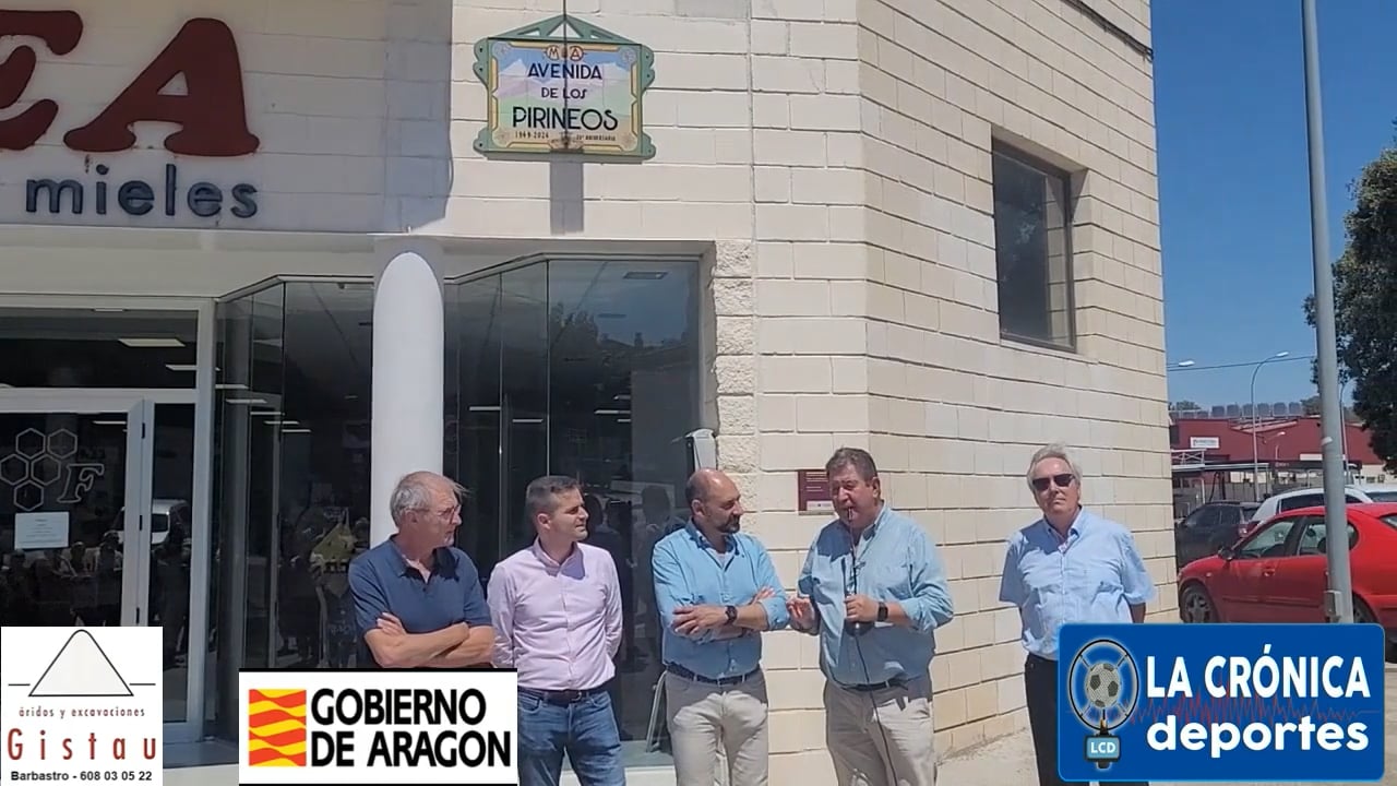 MONTAÑEROS DE ARAGÓN EN BARBASTRO INAUGURA UNA PLACA EN LA AVENIDA PIRINEOS. (Para conmemorar su 75 aniversario)