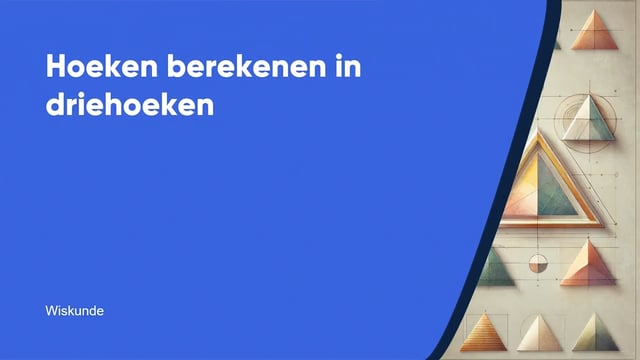 Hoeken berekenen in driehoeken