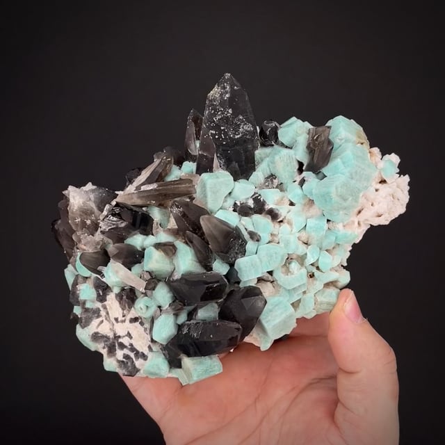 Amazonite and Smoky Quartz