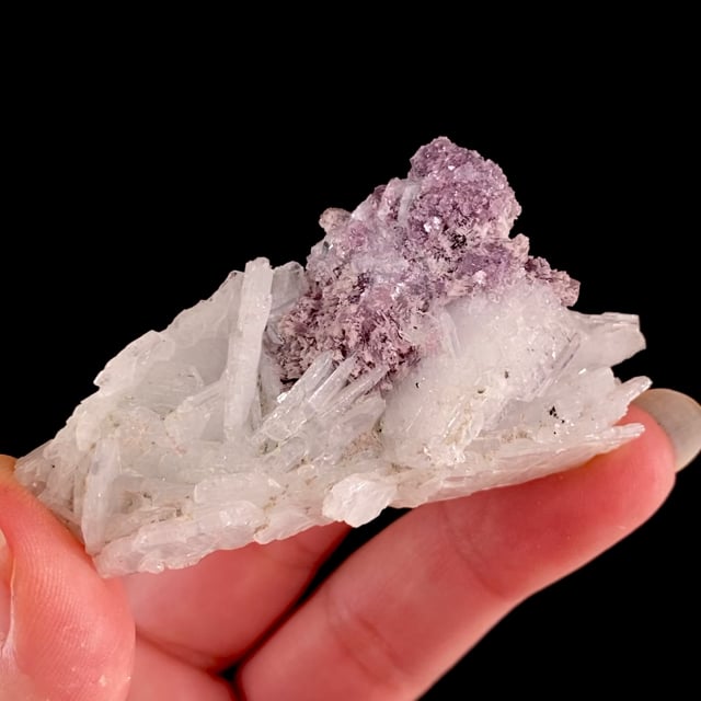 Lepidolite on Albite var: Cleavelandite