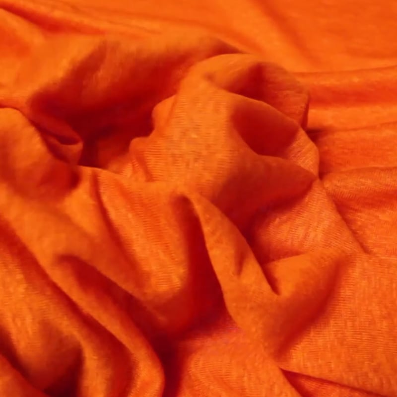Vidéo: Jersey 100% lin - Mandarine