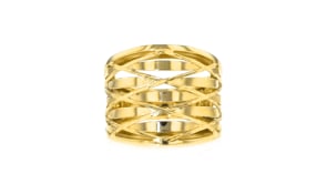 Italian 14kt Yellow Gold Crisscross Ring
