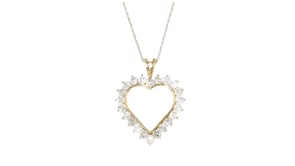 2.00 ct. t.w. Diamond Heart Pendant Necklace in 14kt Yellow Gold