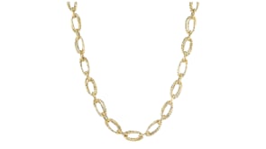 Italian 18kt Yellow Gold Oval-Link Necklace