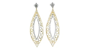 50 ct. t.w. Diamond Teardrop Earrings in 14kt Two-Tone Gold