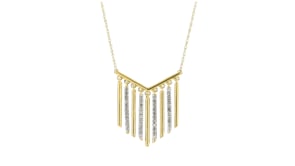 25 ct. t.w. Diamond Chevron Dangle Necklace in 18kt Gold Over Sterling