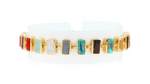 7.20 ct. t.w. Multi-Gemstone Bracelet in 18kt Gold Over Sterling