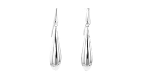 Italian Sterling Silver Teardrop Jewelry Set Necklace and Drop Earrings
