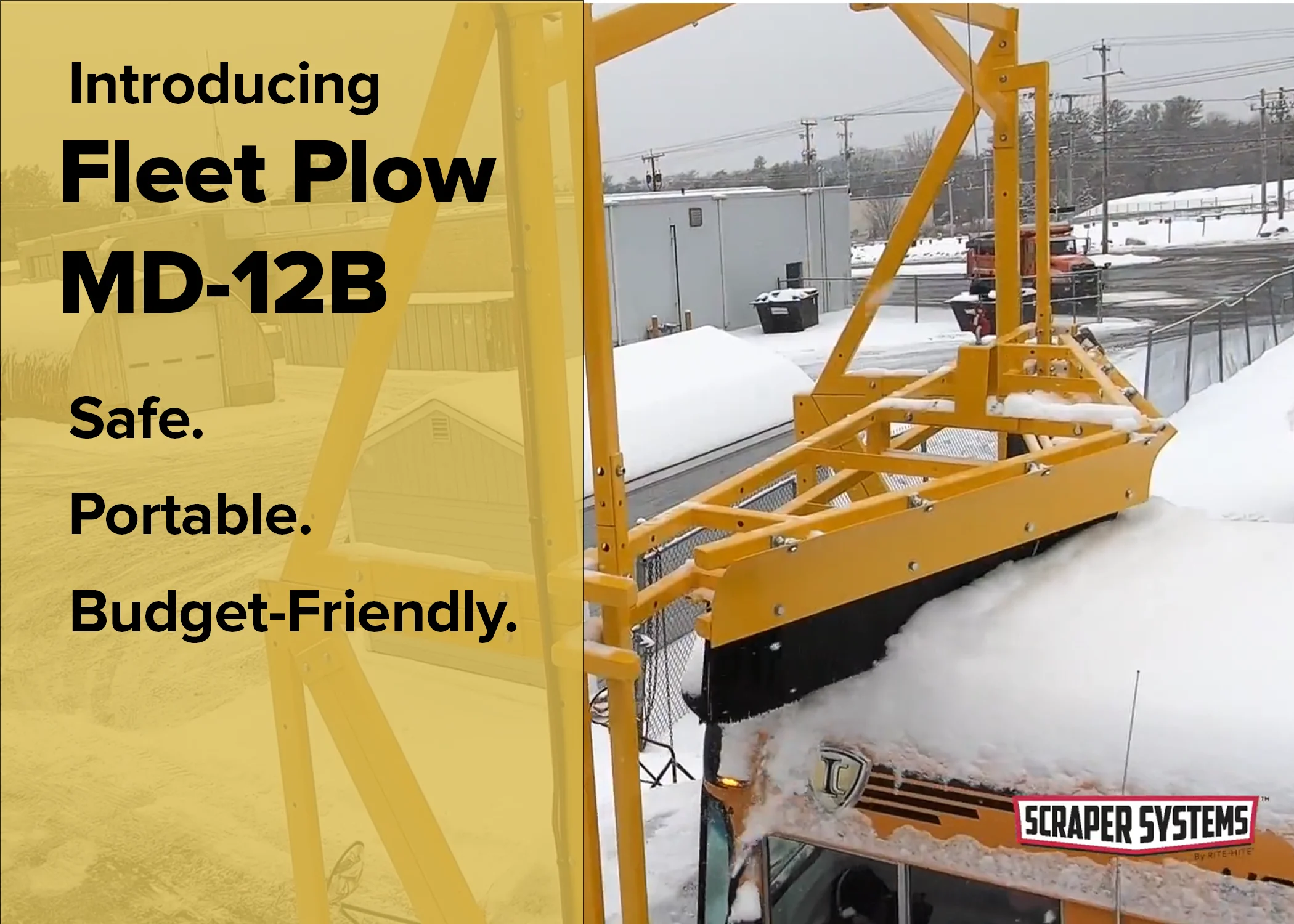 Scraper Systems™ MD-12B Portable Bus Snow Scraper – Scraper