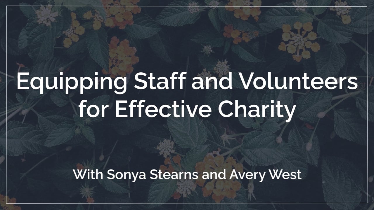 Equipping Staff and Volunteers