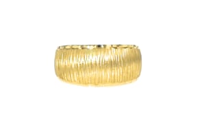 Italian 14kt Yellow Gold Textured and Polished Ring
