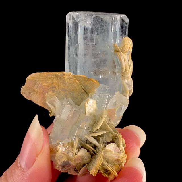 Beryl var: Aquamarine with Muscovite