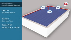 Como calcular o volume de água da piscina?