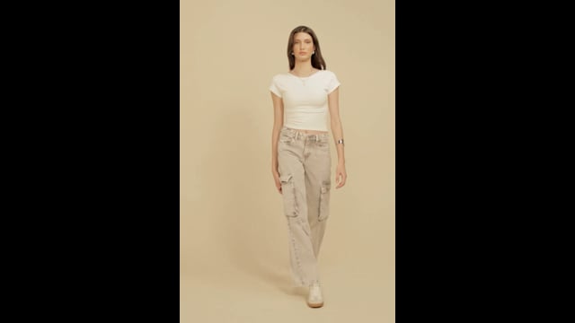 CALÇA JULIETA CARGO                                                                                  CINZA CLARO