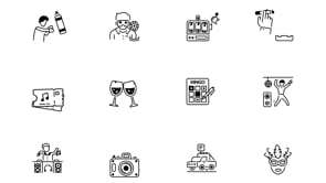 Animated Las Vegas Icons, an Outline Icon by Prosymbols (Thumbnail 6 of 6)