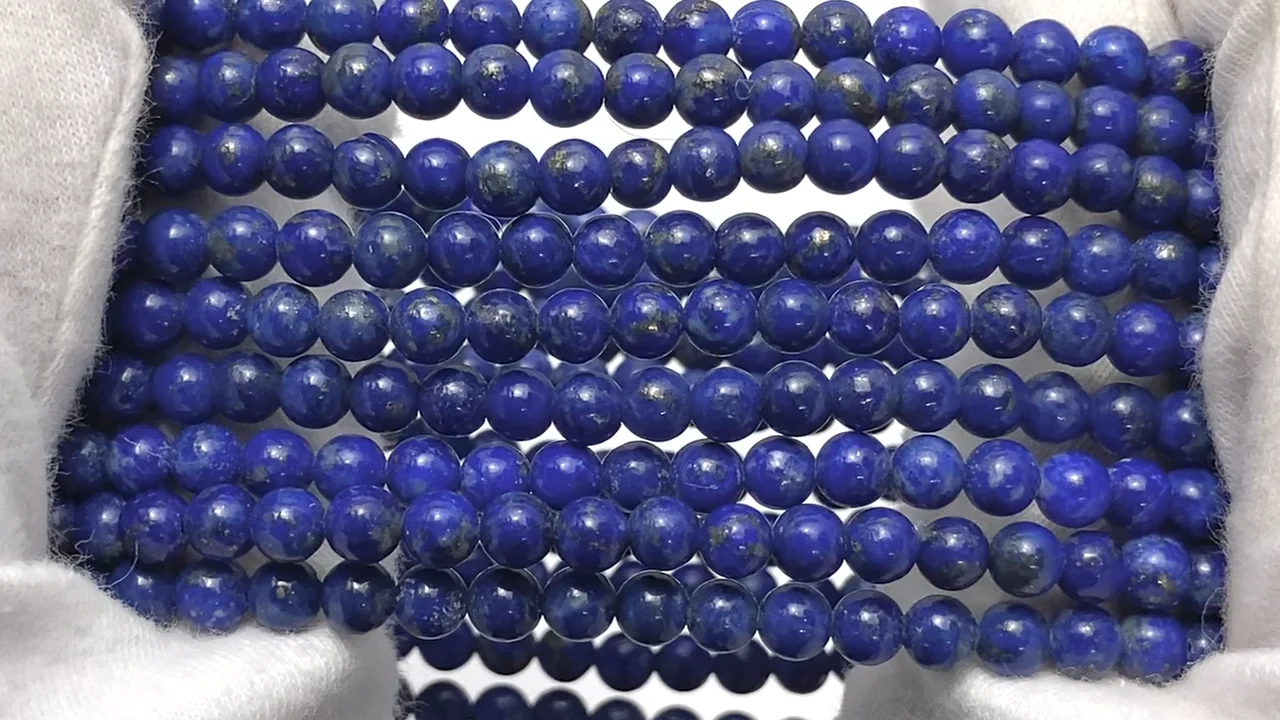 ラピスラズリ（産地・アフガニスタン） ラウンド4mm ブレスレット